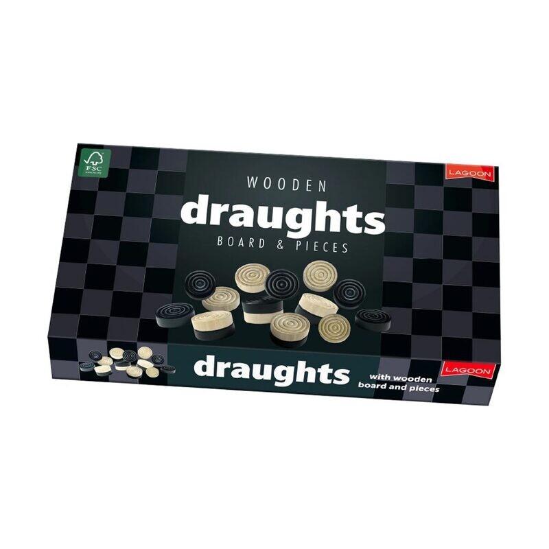Lagoon Wooden Draughts Set
