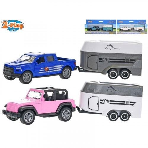 Die Cast Car with Horse Trailer