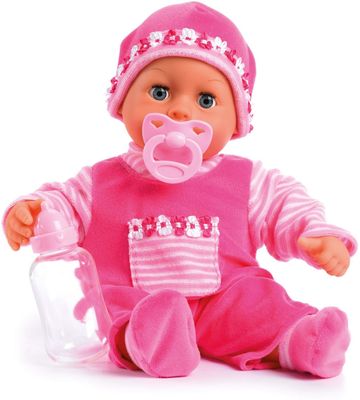 Bayer 38cm First Words Baby Doll – Soft Body, 24 Sounds, Includes Accessories

