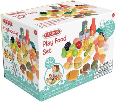 Casdon Play Food Set – 44-Piece Pretend Play Food Set

