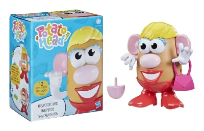 Mrs. Potato Head toy with interchangeable accessories

