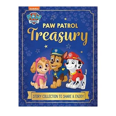 Paw Patrol Treasury Story Collection book cover featuring the Paw Patrol characters​

