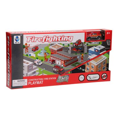 Fire Station Playmate w/ 3 Vehicles