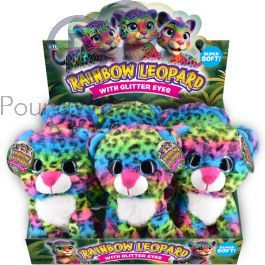 Rainbow Leopard with Glitter Eyes