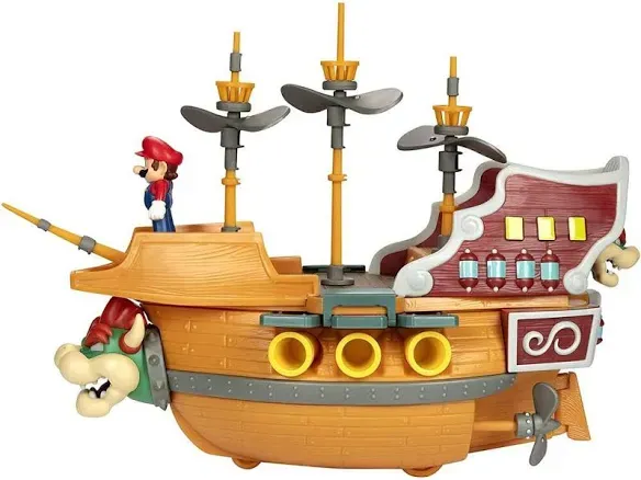Super Mario De Luxe Bowser Airship Playset
