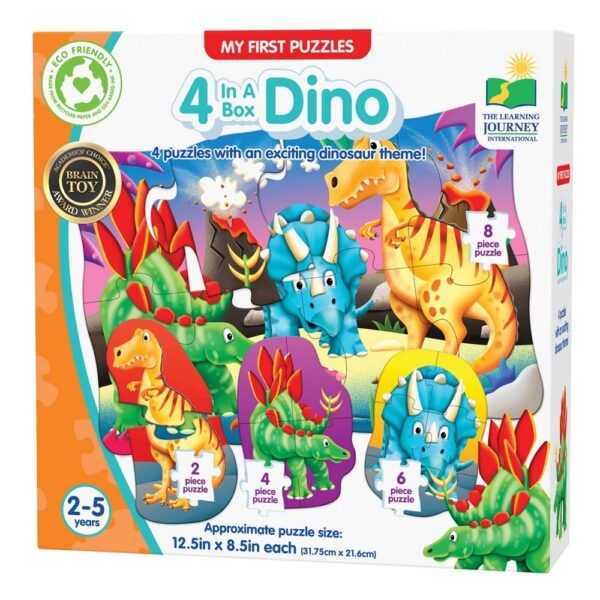 My First Puzzles 4 in a Box Dino