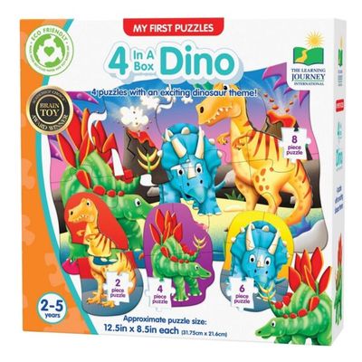 My First Puzzles 4 in a Box Dino