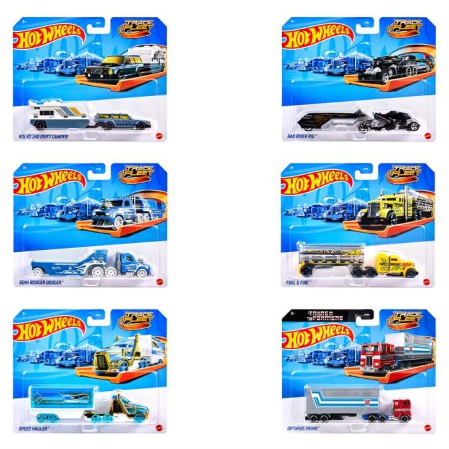 Hot Wheels Track Fleet 6 Types