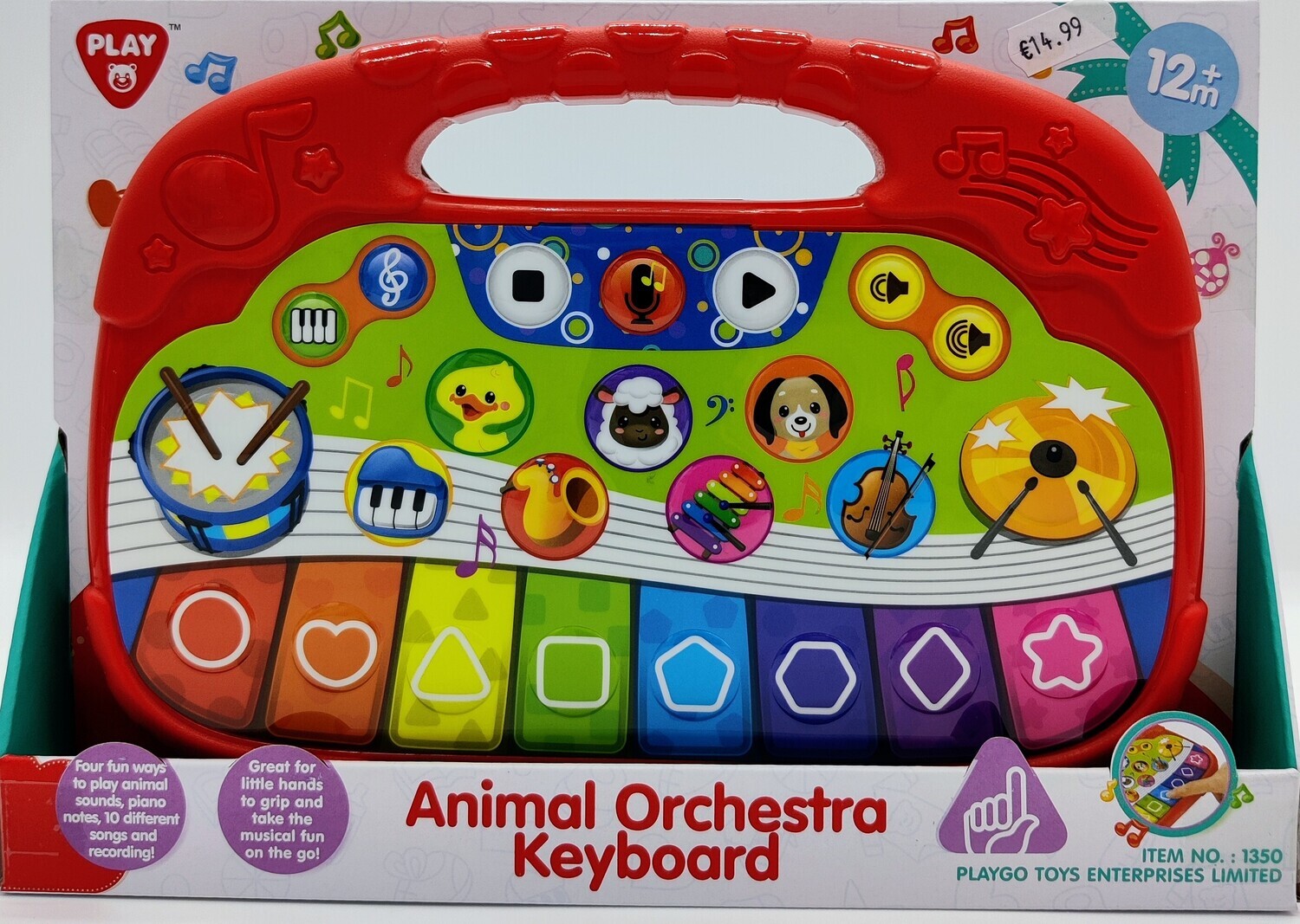 Animal Orchestra Keyboard – Toddler musical toy with animal sounds and piano notes.

