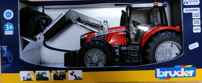 Bruder 03047 Massey Ferguson 7624 Tractor with Front Loader – 1:16 Scale Model

