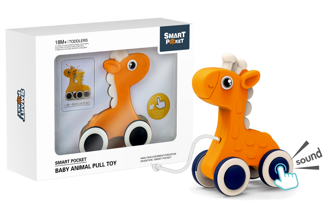 Smart Pocket Baby Animal Pull Toy Variety
