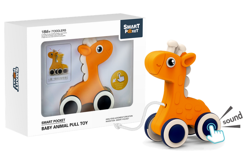 Smart Pocket Baby Animal Pull Toy Variety