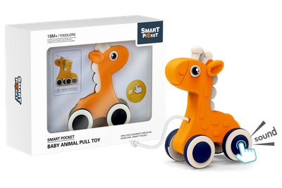 Smart Pocket Baby Animal Pull Toy Variety