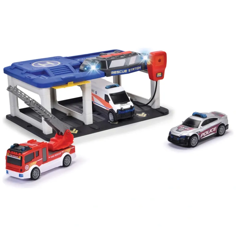 SOS Station with Microphone and 3 Vehicles