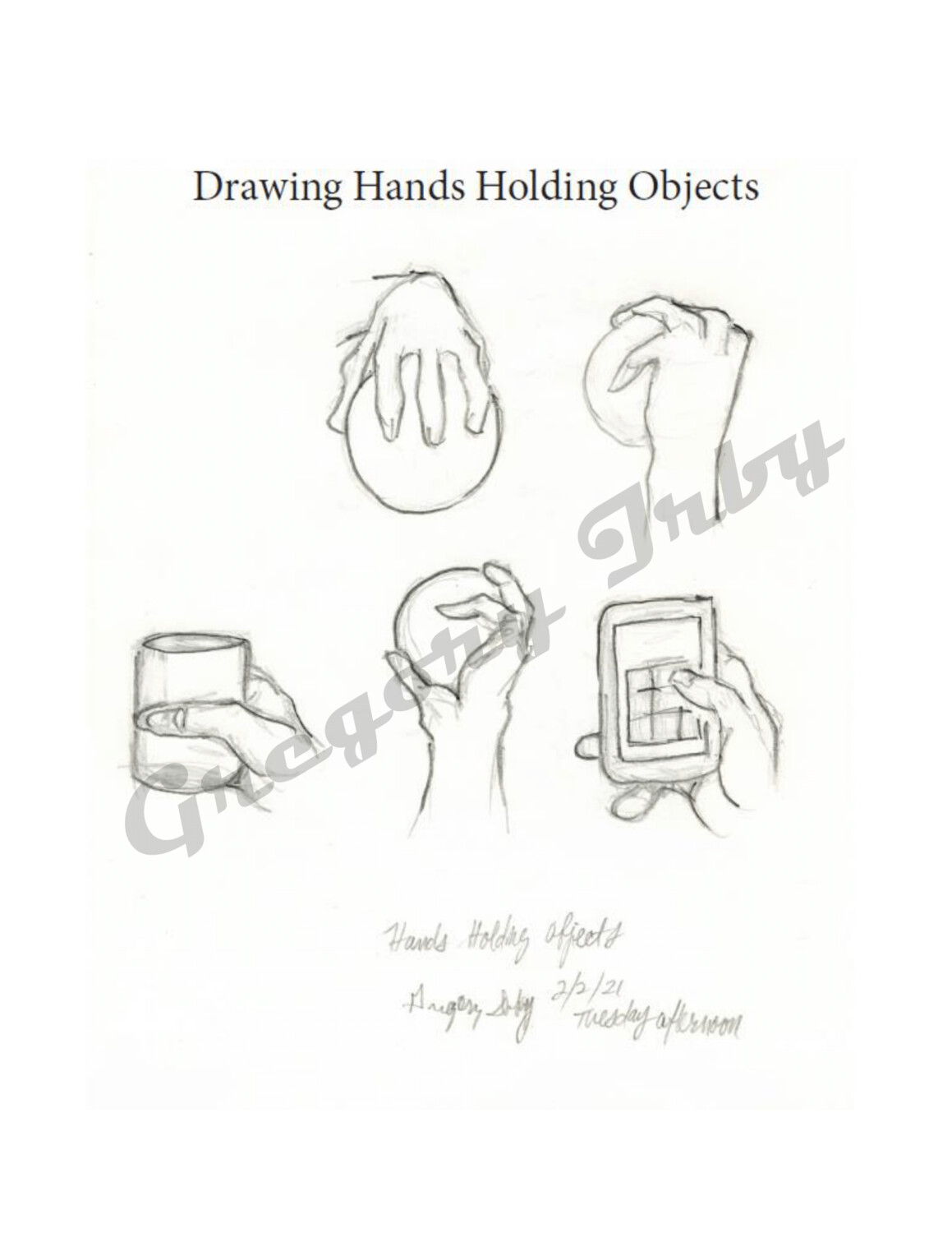 A Reference E-Book Guide To Drawing Contoured Hands