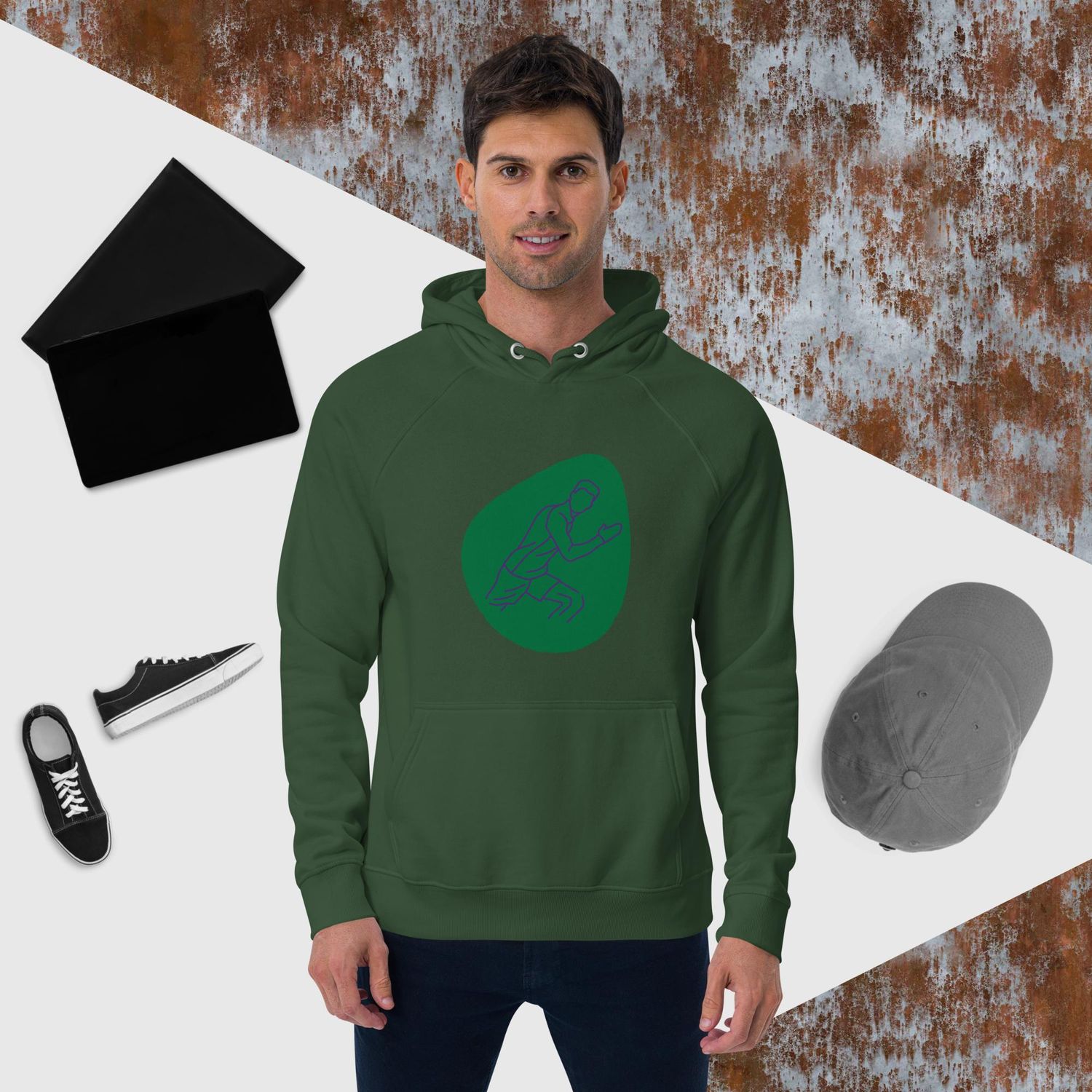 Unisex eco raglan hoodie