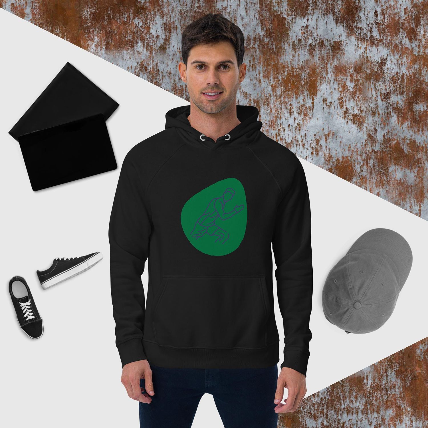 Unisex eco raglan hoodie