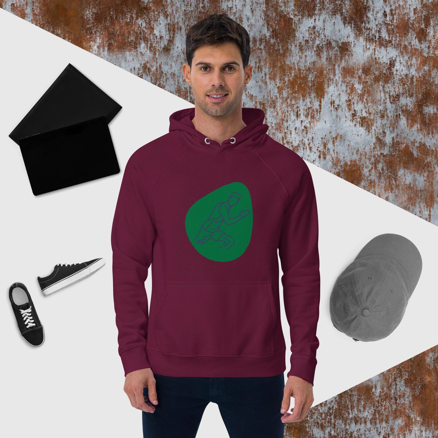 Unisex eco raglan hoodie