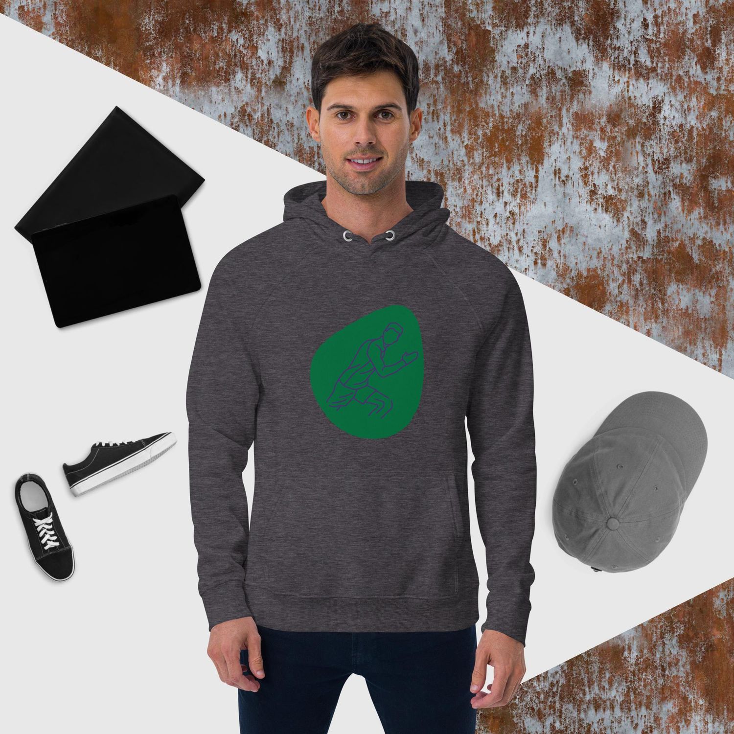 Unisex eco raglan hoodie
