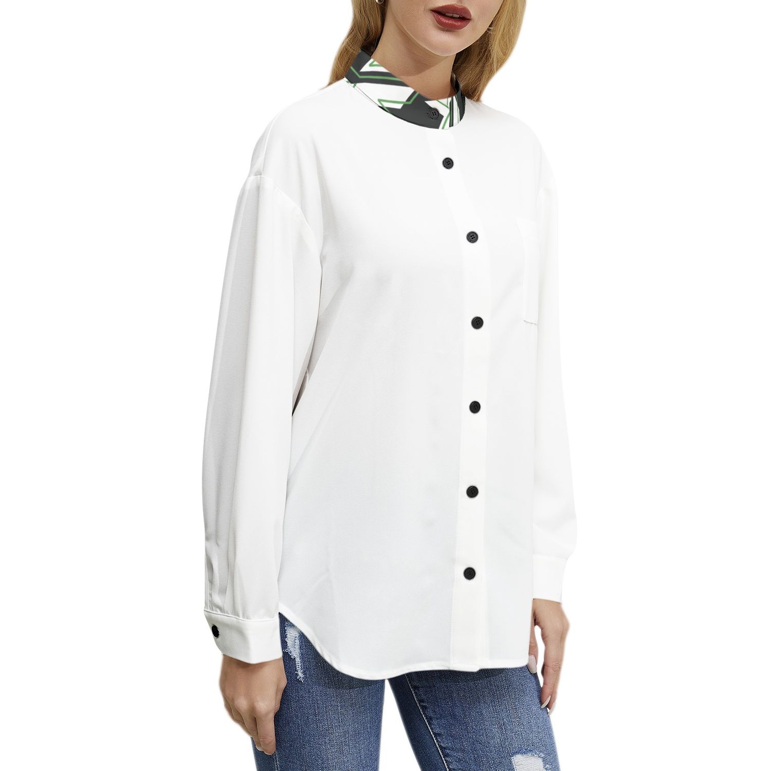 Long Sleeve Button Up Casual Shirt Top