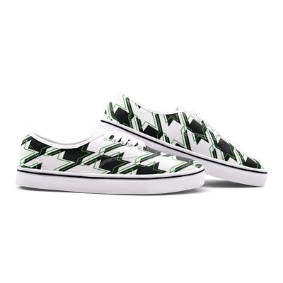 Unisex Canvas Shoes Fashion Low Cut Loafer Sneakers (BOTH SHOES w/ Houndstooth patterns)
