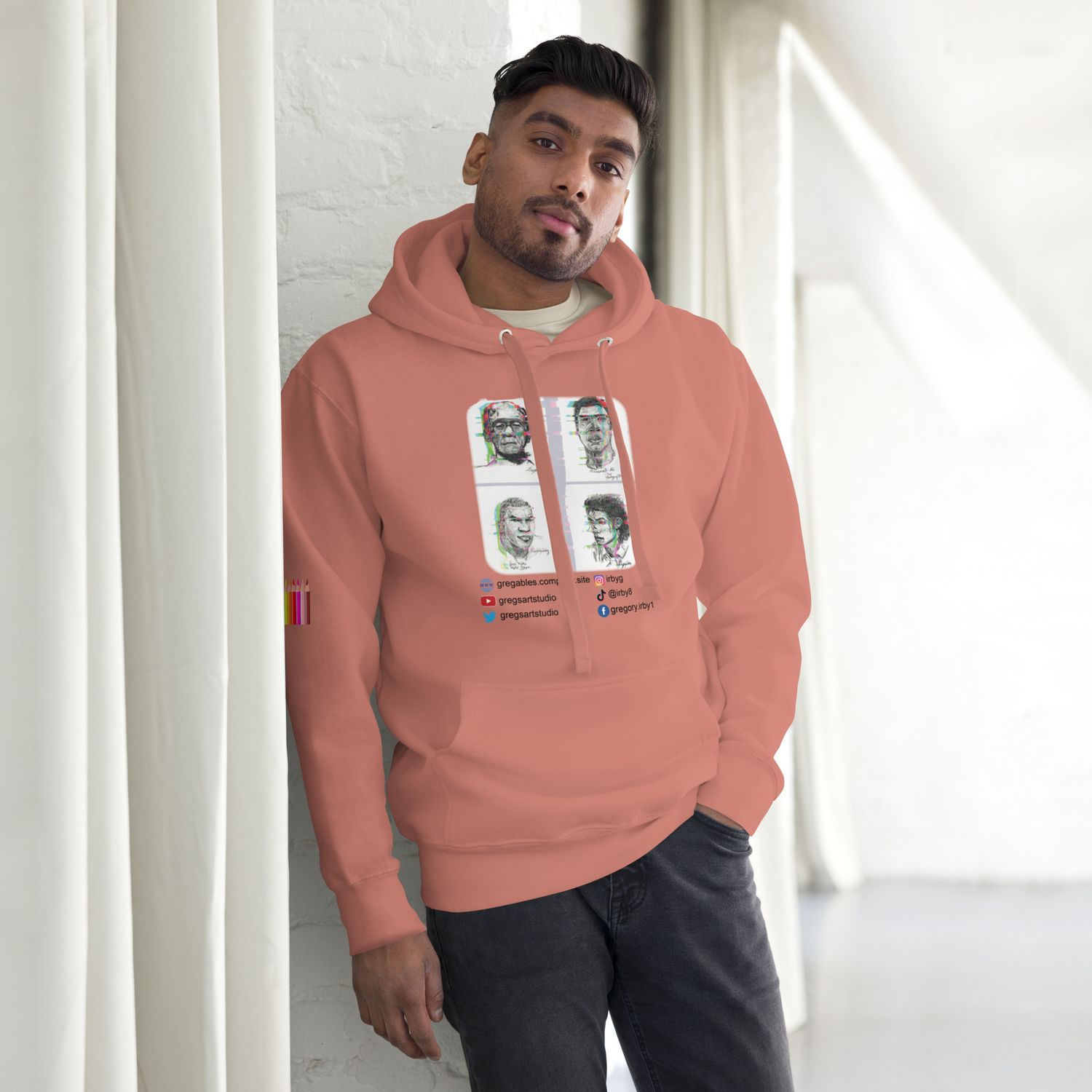Famous Hollywood Monsters Hoodie - Pastels