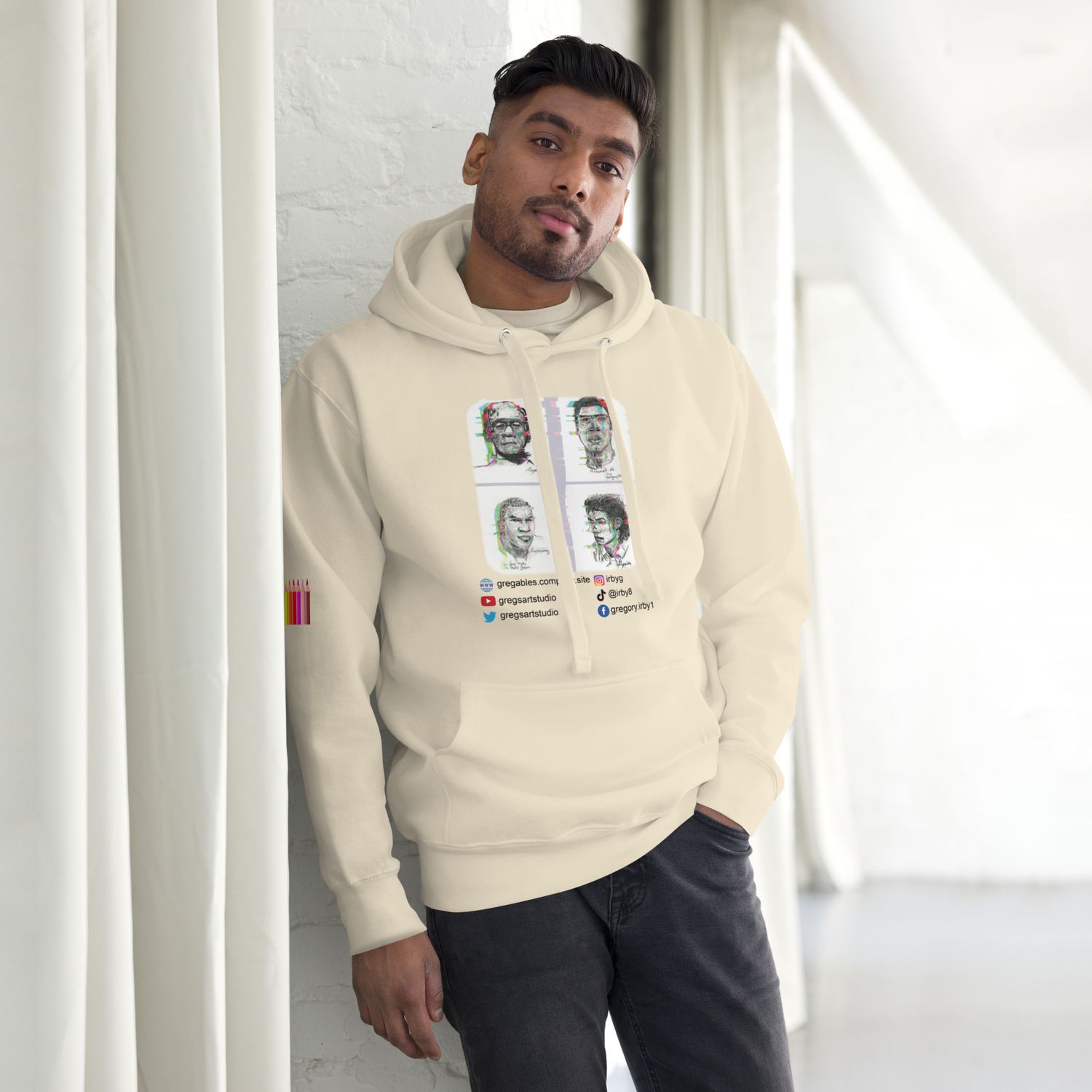 Famous Hollywood Monsters Hoodie - Pastels