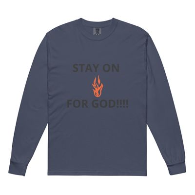 Garment-dyed heavyweight long-sleeve shirt