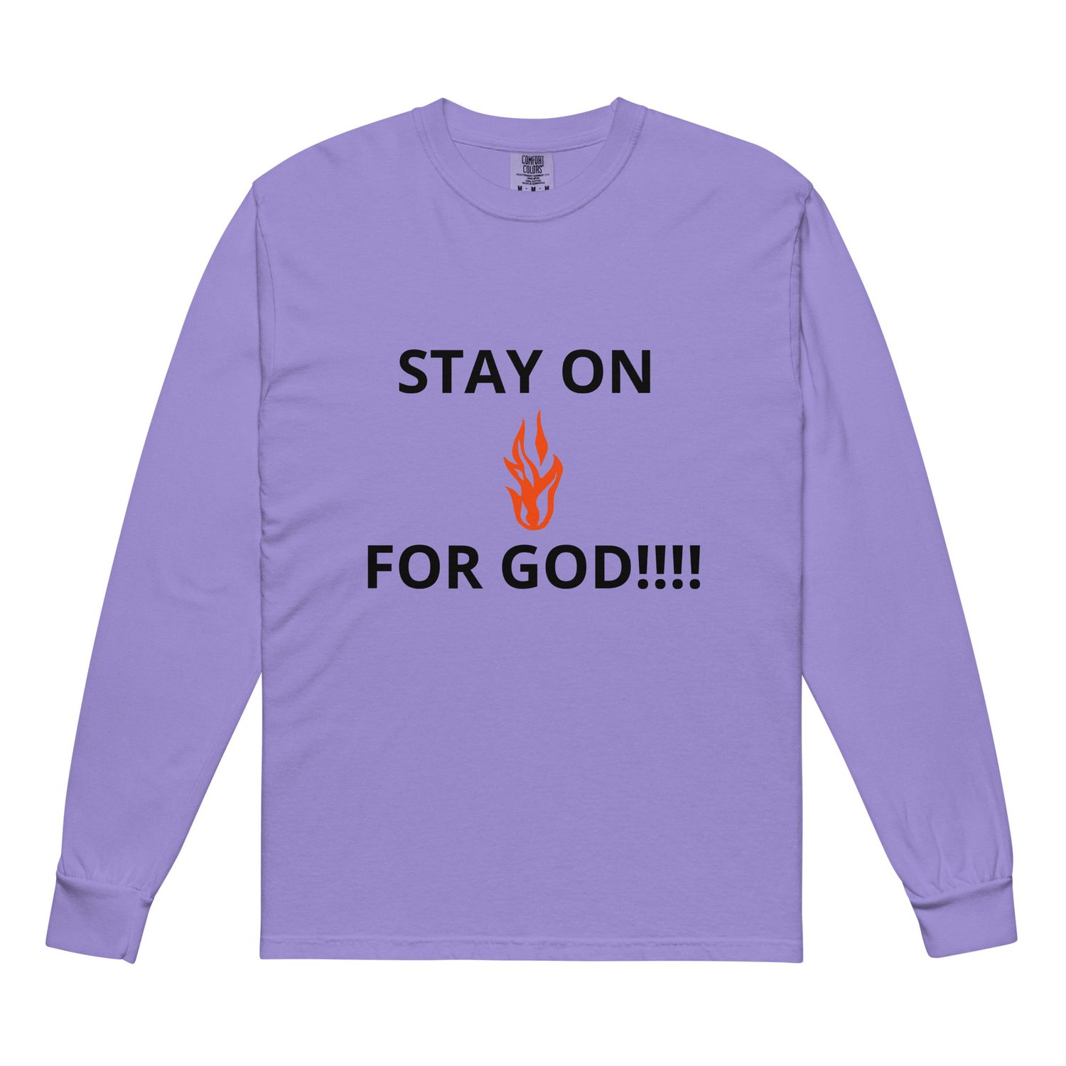 Garment-dyed heavyweight long-sleeve shirt
