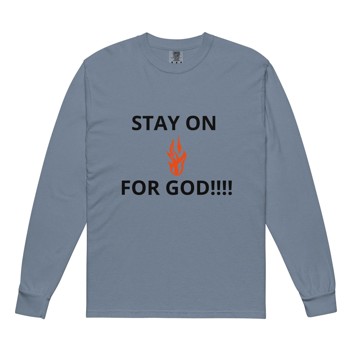 Garment-dyed heavyweight long-sleeve shirt