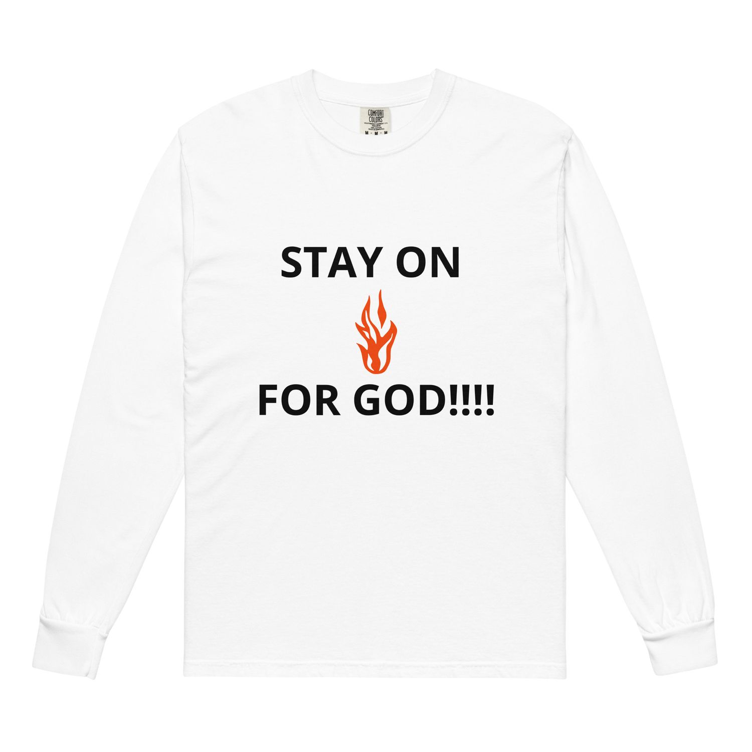 Garment-dyed heavyweight long-sleeve shirt