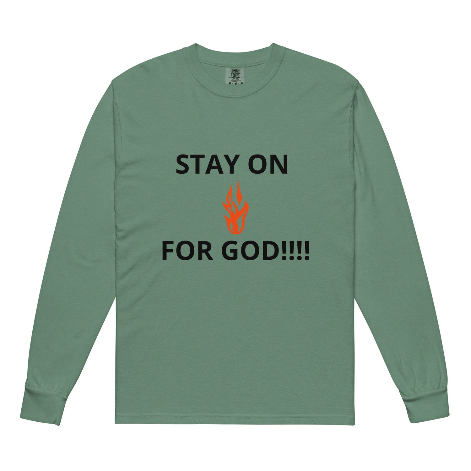 Garment-dyed heavyweight long-sleeve shirt