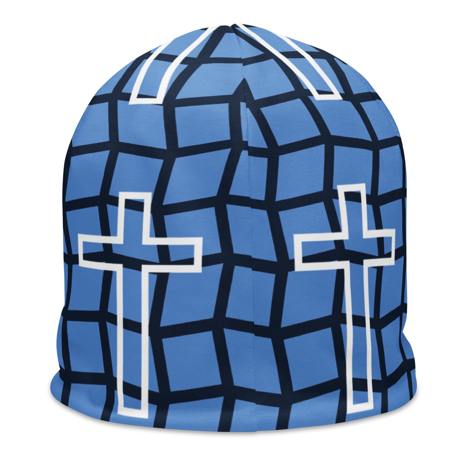 All-Over Cross Print Beanie