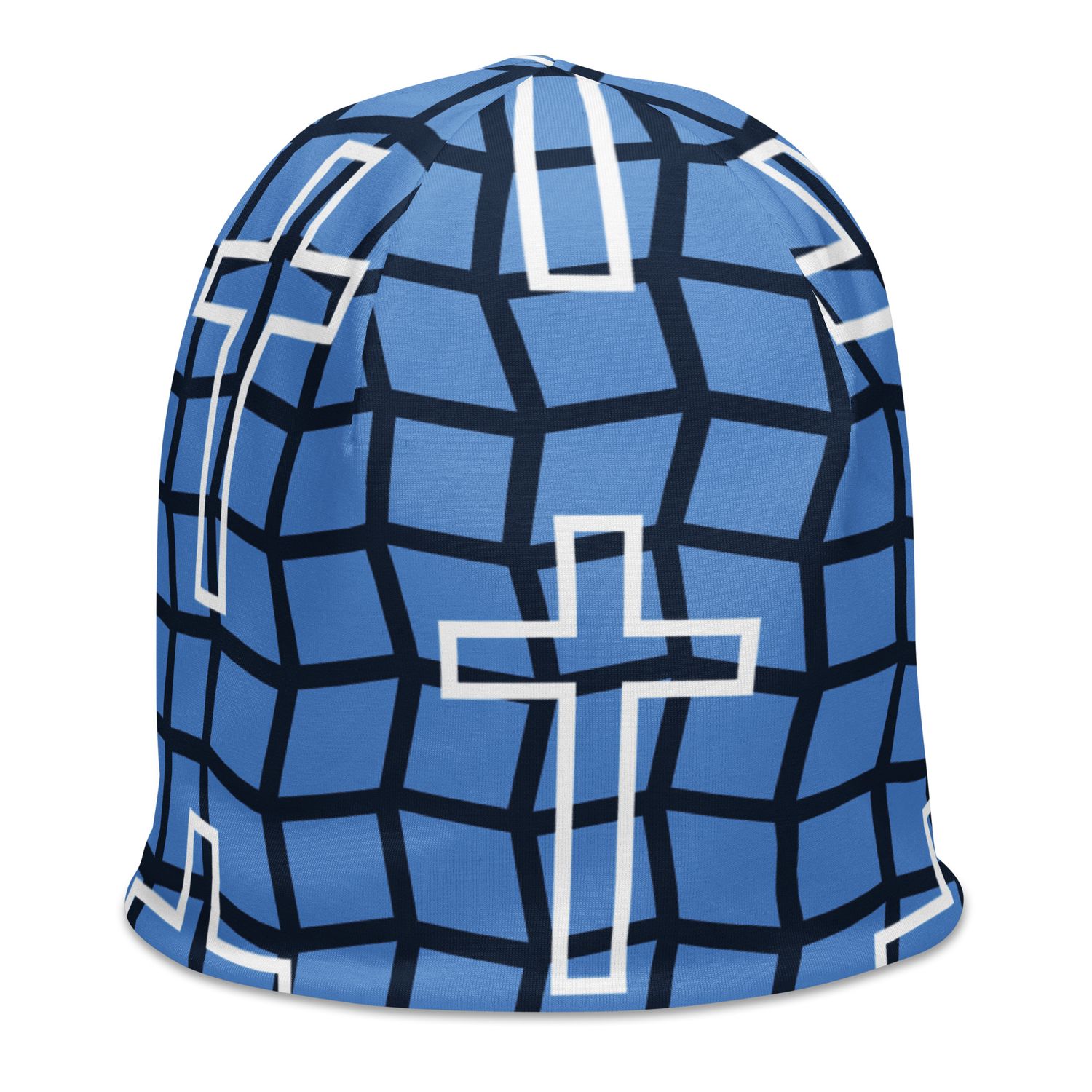All-Over Cross Print Beanie