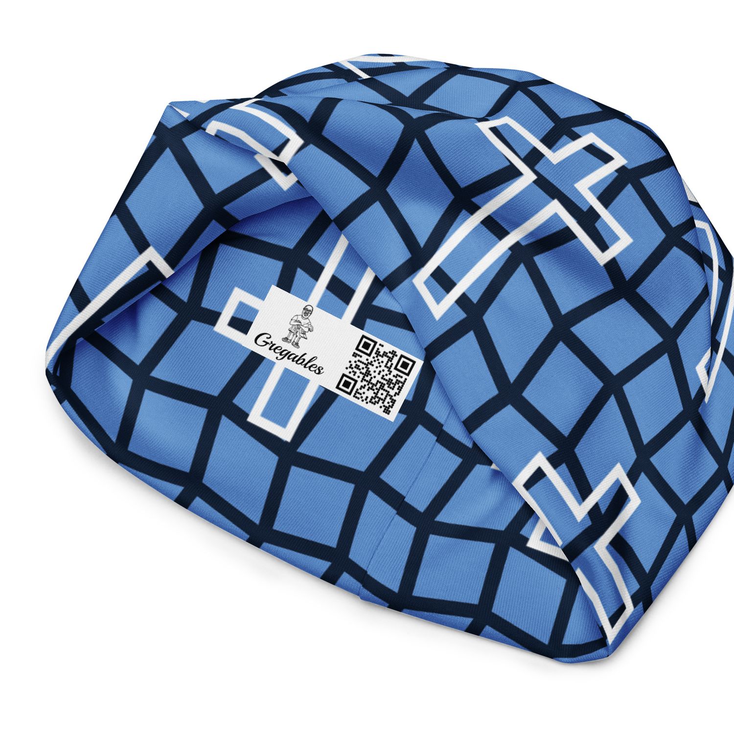 All-Over Cross Print Beanie