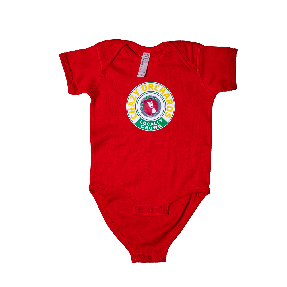 Logo Design &quot;Locally Grown&quot; Baby Onesie - Red