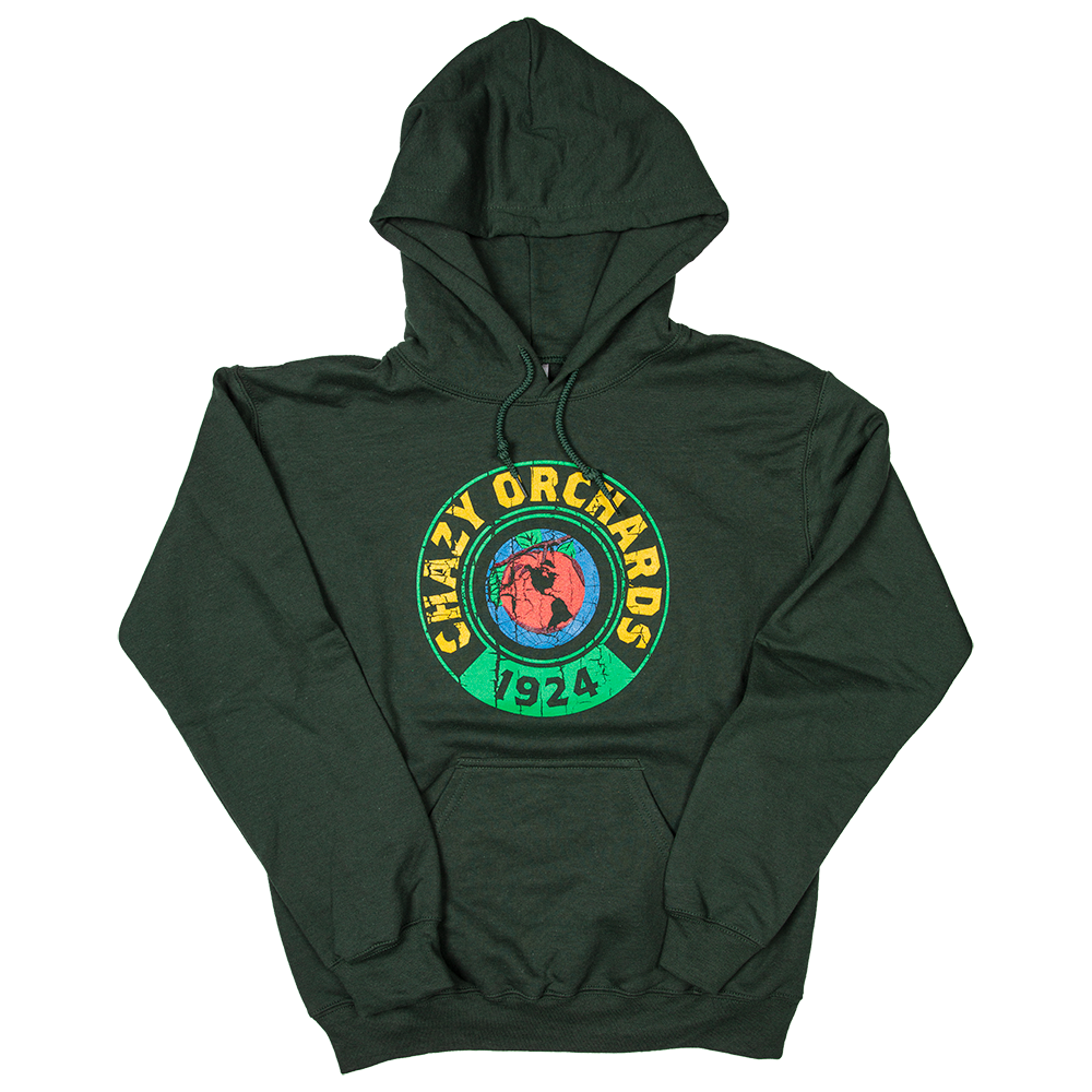 Logo Design Hooded Sweatshirt - Forest Green