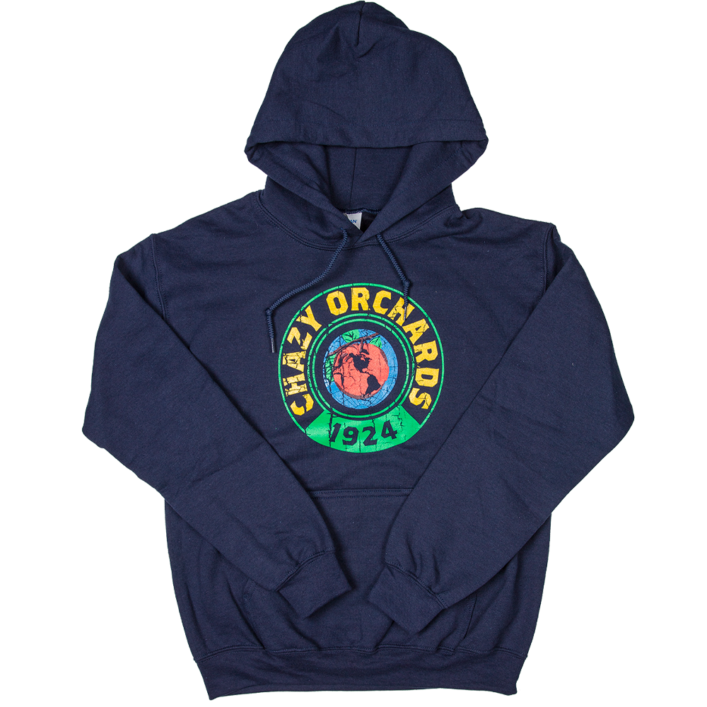 Logo Design Hooded Sweatshirt - Navy