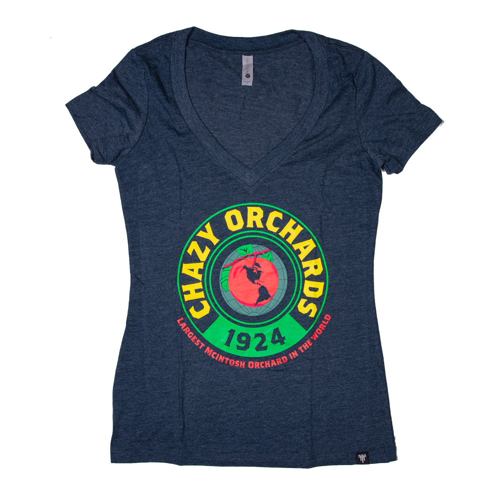 Logo T-shirt - V-Neck Women&#39;s Heather Blue