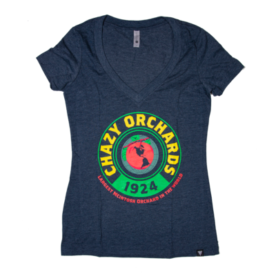 Logo T-shirt - V-Neck Women&#39;s Heather Blue