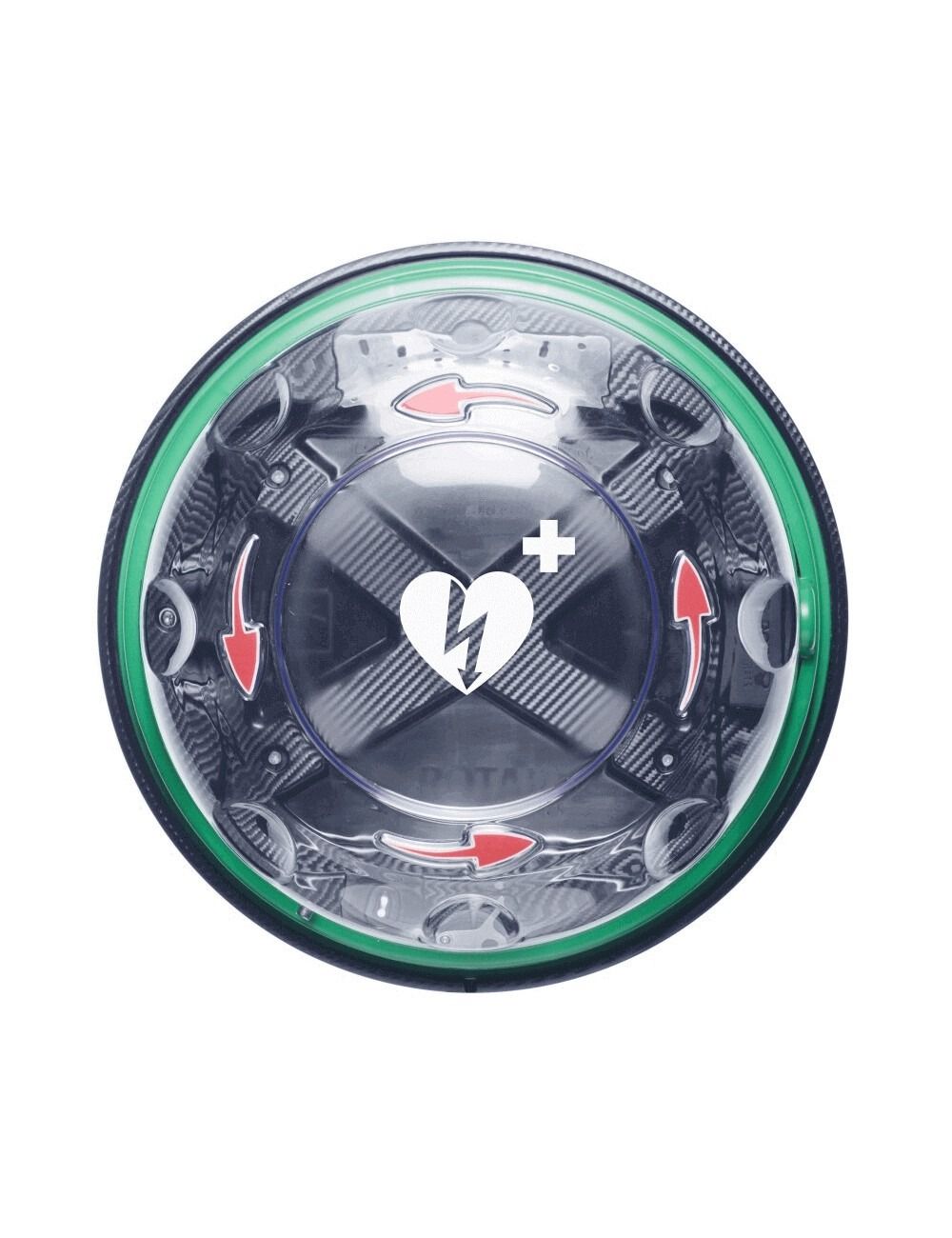 Vitrina desfibrilador Rotaid con indicaciones de apertura rojas Solid Plus Con alarma