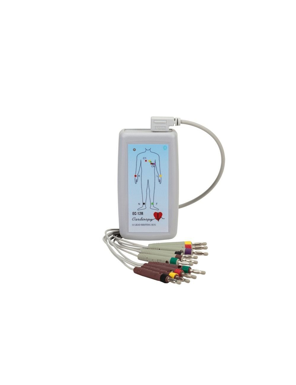 Electrocardiógrafo (ECG) 12 canales para conectar con PC (Bluetooth) Electrocardiógrafo (ECG) 12 canales para conectar con PC