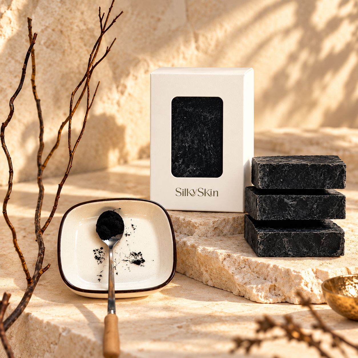 Activated charcoal soap