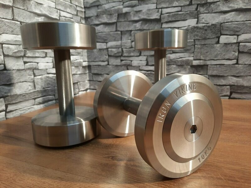 Pro Stainless Steel Dumbbell's (PAIR)