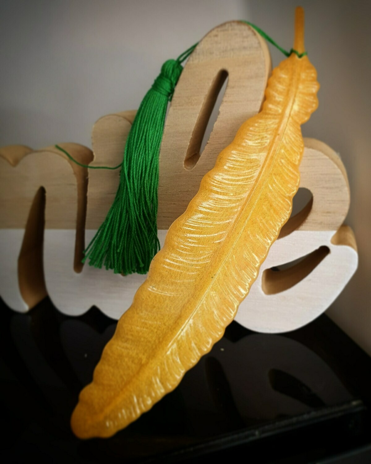 Feather bookmark