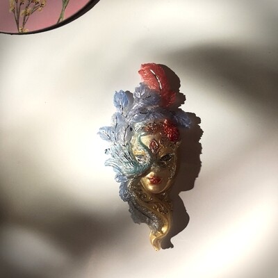 Small mask - fridge magnet