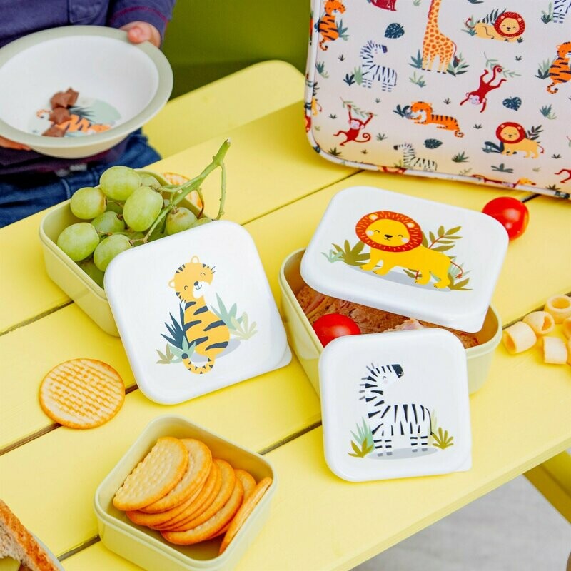 Savannah Safari Lunch Boxes - Set of 3