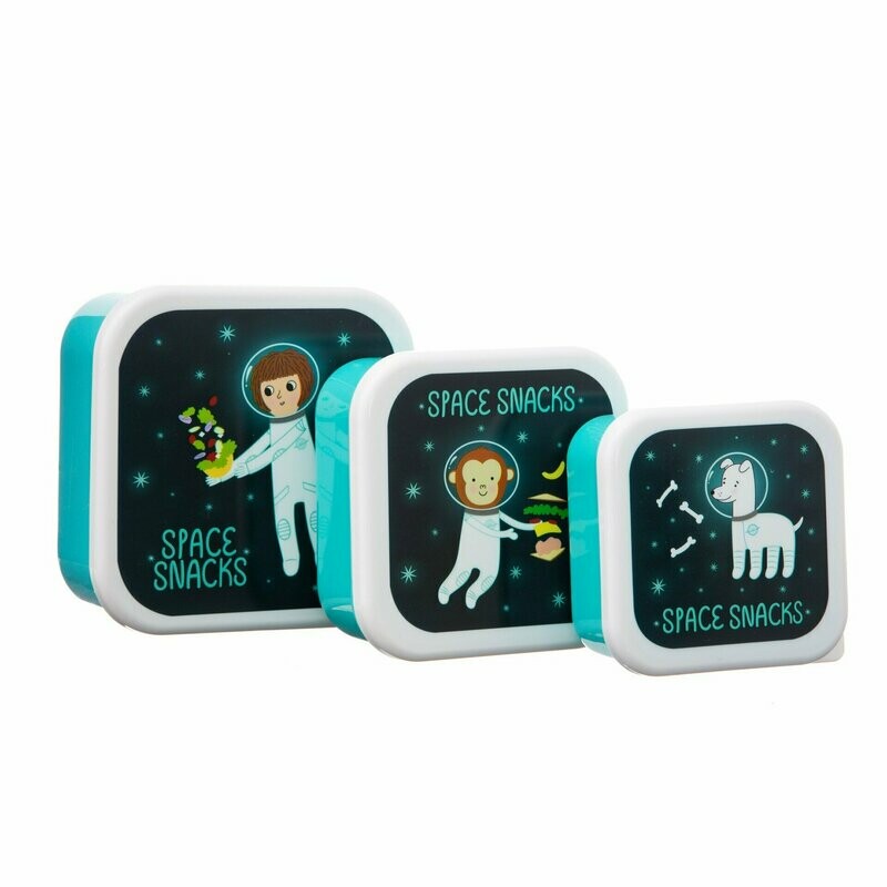 Space Explorer Lunch Boxes Set of 3 Sass & Belle