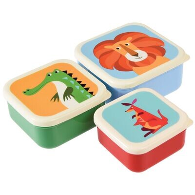 Set of 3 Colourful Creatures Snack Boxes Set of 3 Colourful Creatures Snack Boxes