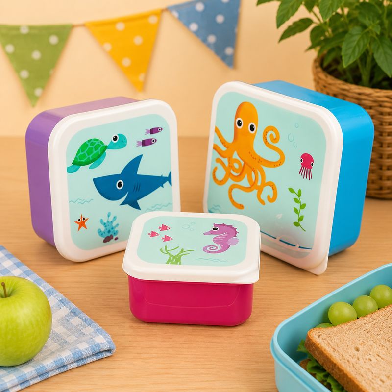 Sposh Sea Life Set of 3 Lunch Boxes